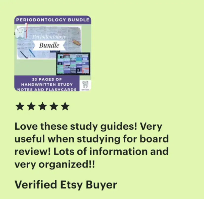 Periodontology Dental Hygiene Study Sheets and Flashcards Comprehensive Bundle
