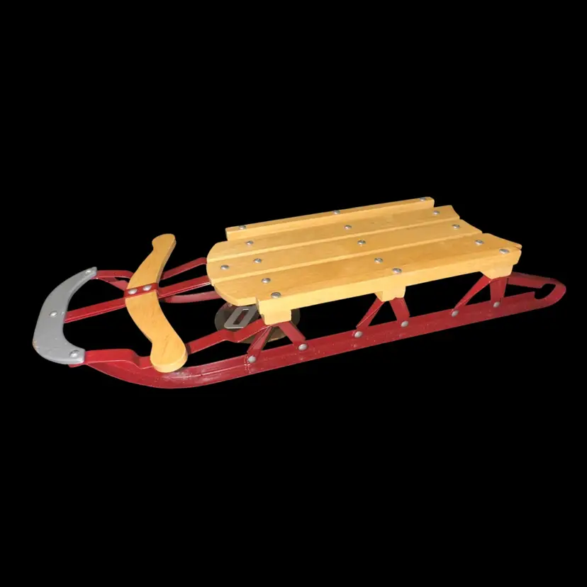 Decorative Tobaggon Sled 9” Long
