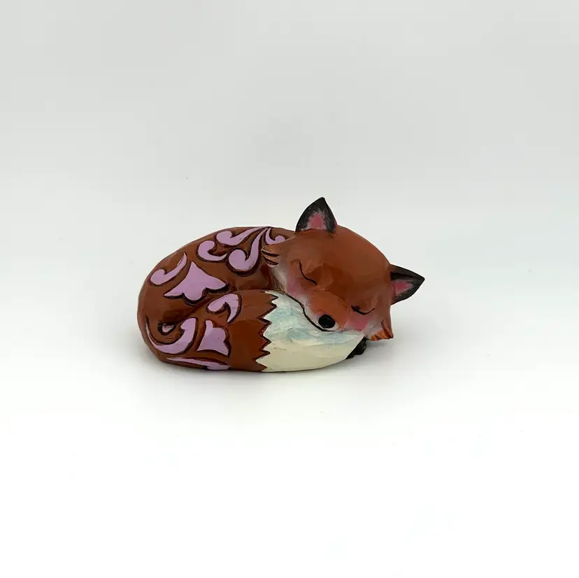 Jim Shore Heartwood Creek Collection Sleeping Fox 3.25”x 2”x 2”