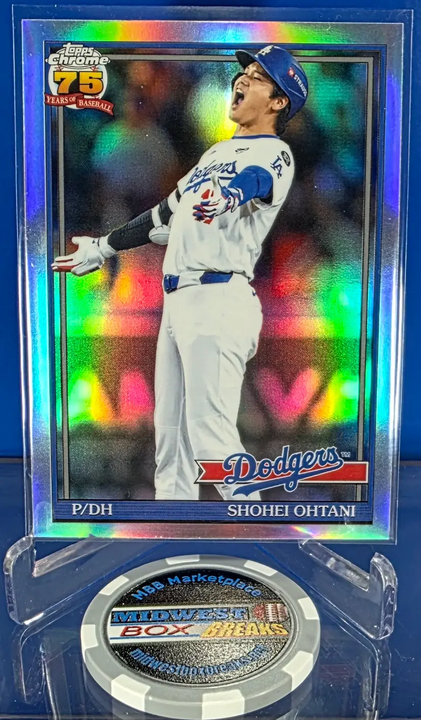 Shohei Ohtani 2026 Topps Chrome 75 Years of Baseball Insert 91CB-1 Los Angeles Dodgers