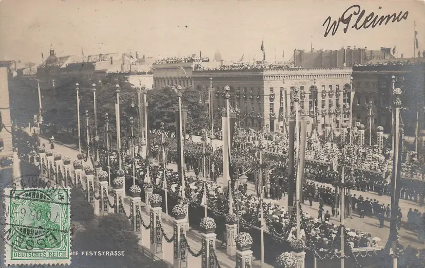 1906 Essen Germany Festival Parade Postcard German Empire Stamp