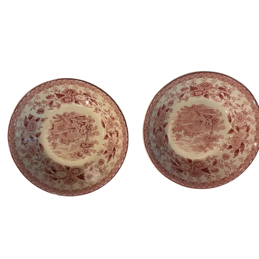 Pair of Woodland Red Berry Bowls