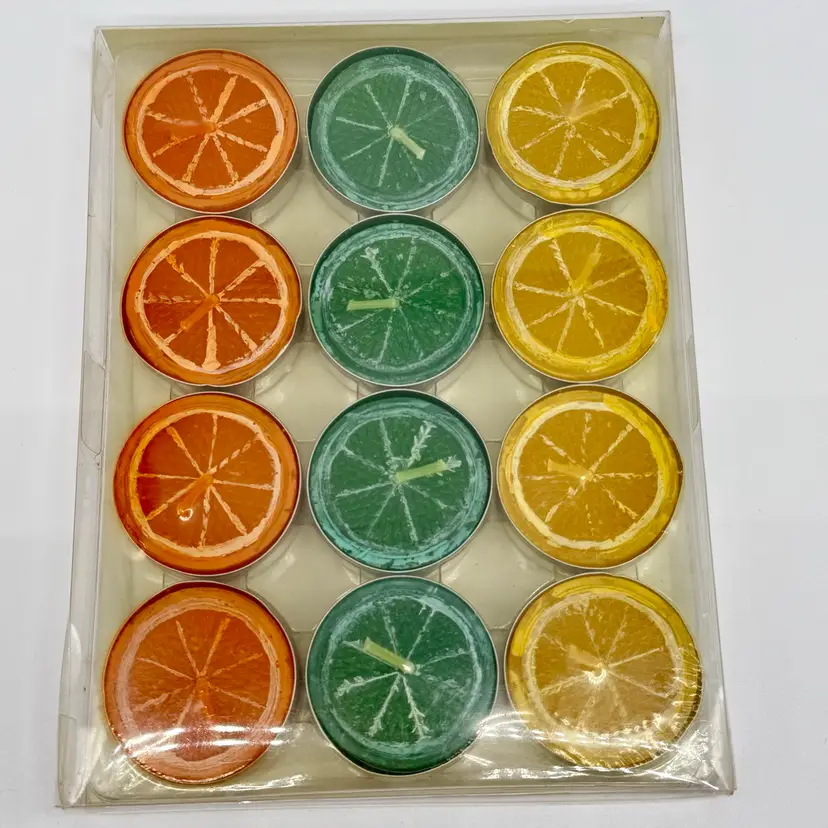#01 - Citrus 🍊🍋‍🟩🍋 Citronella Outdoor Tea Lights Set Of 12