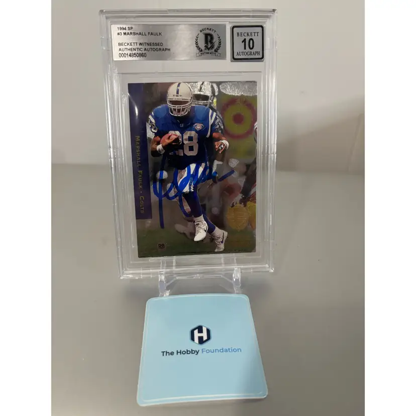 Marshall Faulk - Authentic Auto Card - Indianapolis Colts