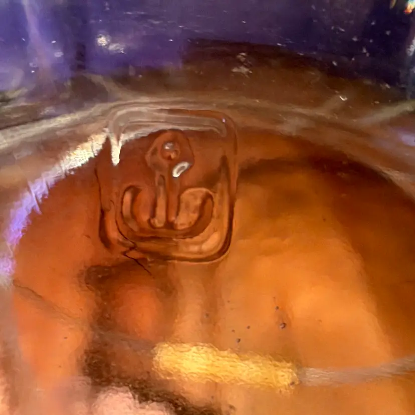 Anchor Hocking Glass Basket- Ice Bucket- Beautiful Condition