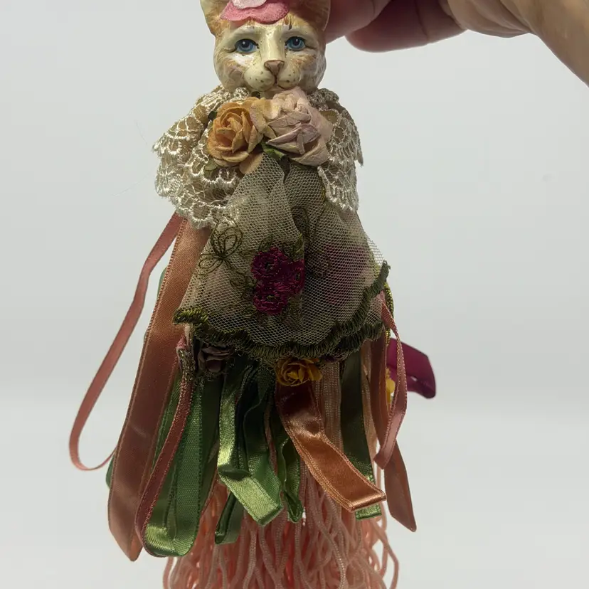 Katherine's Collection Wayne Kleski anthropomorphic cat tassel ornament