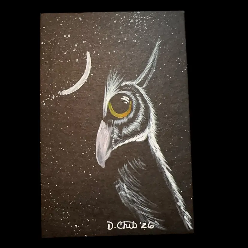 Original Watercolor 4” X 6”
“Starry Owl”