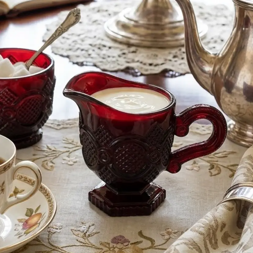 Avon 1876 Cape Cod Ruby Red Creamer