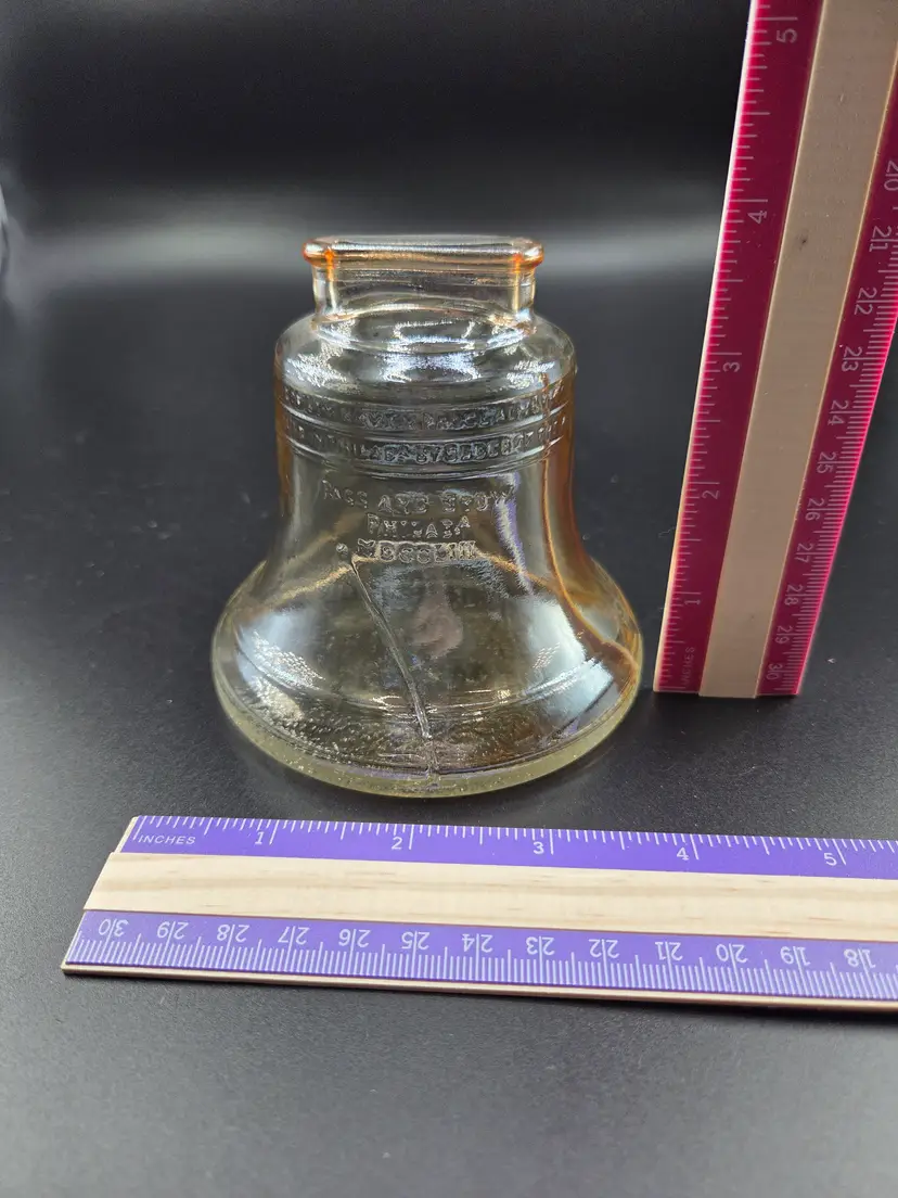 Anchor Hocking Liberty Bell Coin Bank