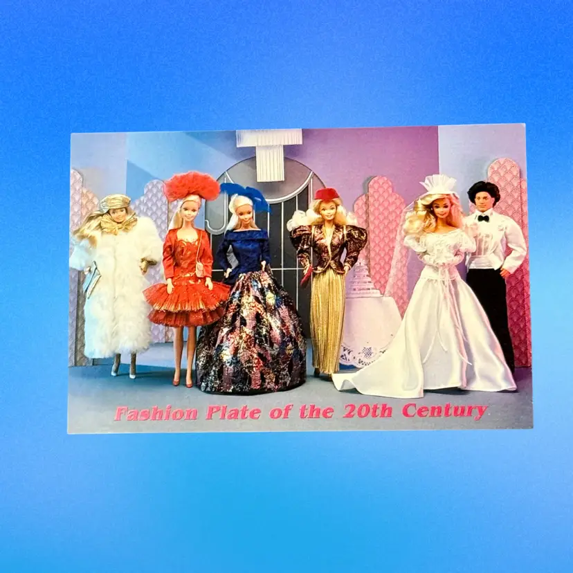 Vintage American Postcard Co Nostalgic Barbie #5035 Fashion Plate of the 20th Century DB Continental Postcard (1997 Repro), Unused