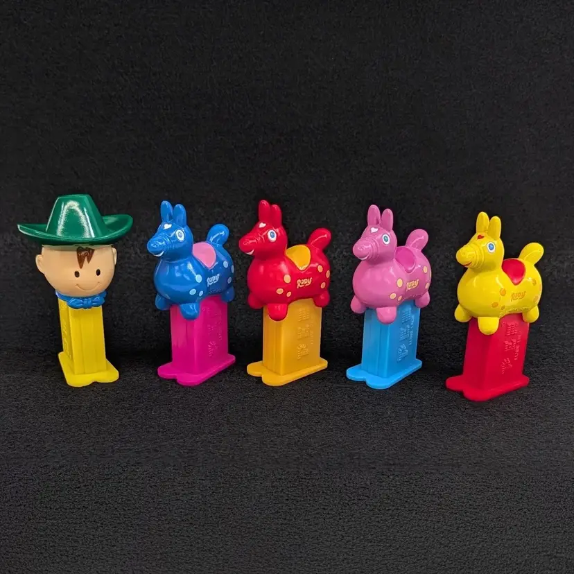 2004 Bandai Rody #12 Mini PEZ Complete Set 5 Gashapon Japan Toy Dispensers Only