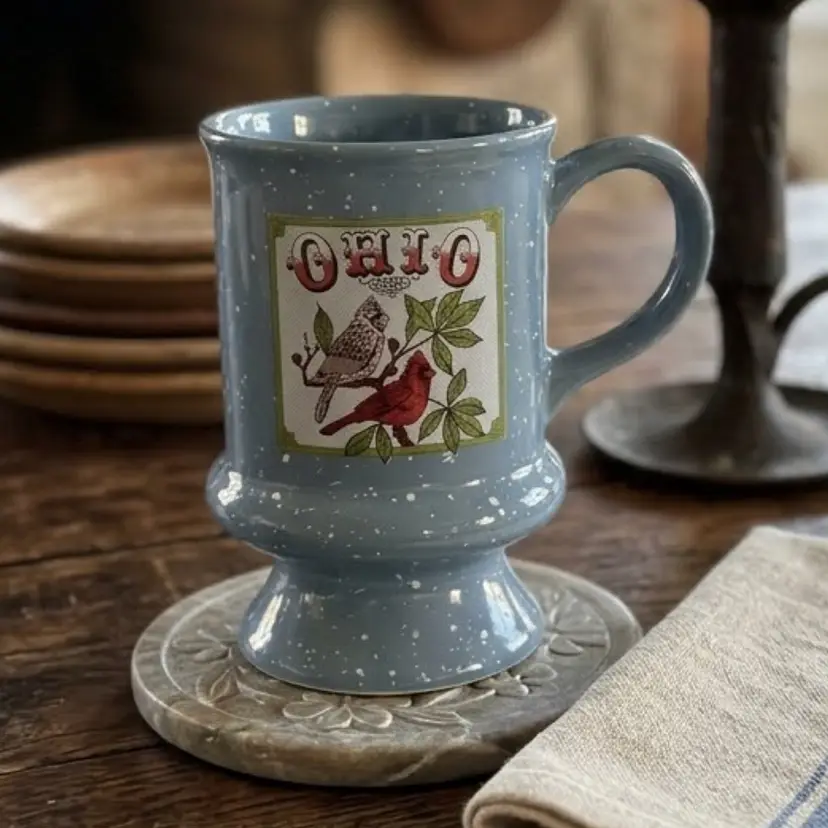 Ohio Speckled Pedestal Mug