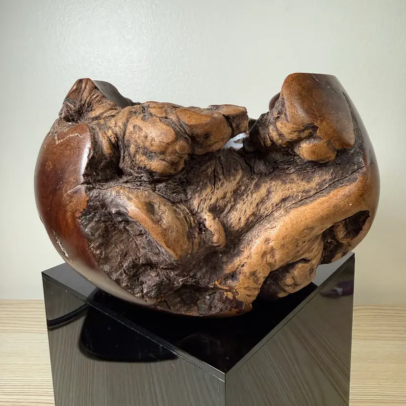 Manzanita Wood Dual Purpose Hand Carved Bowl Signed