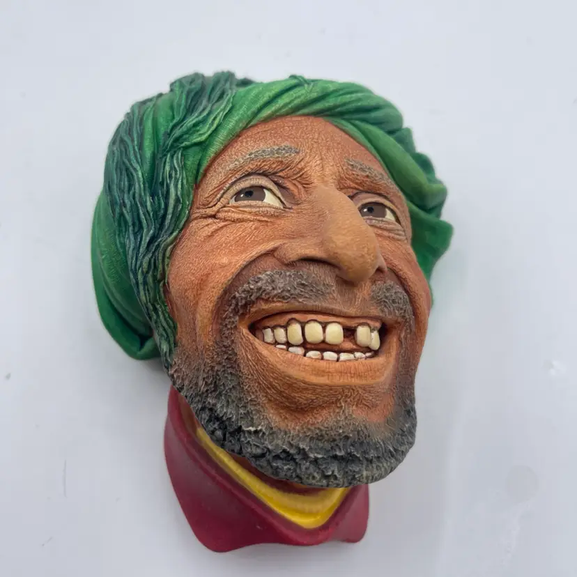 Bossons Chalkware Head Wall Hanging Figurine Kurd 1963 Congleton England EUC