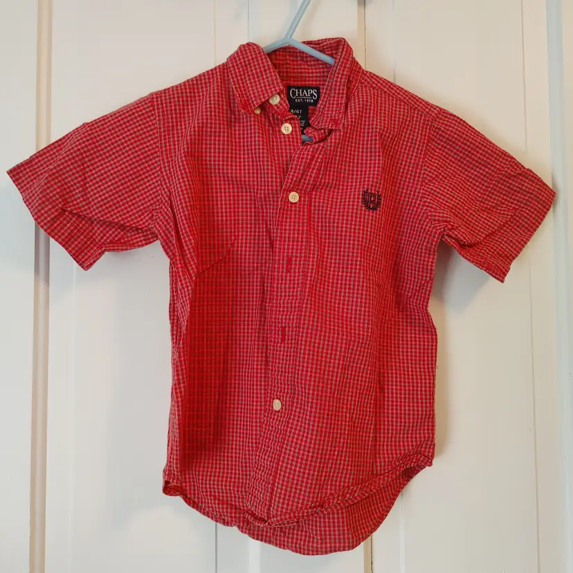 Kids- Brand: Chaps. Size 4T. Plaid shirt. Material: 100% cotton. No callouts.