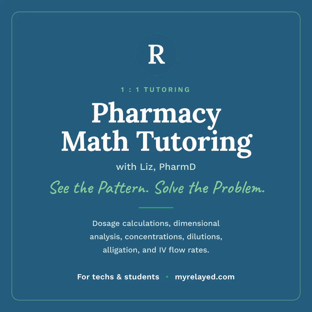 1:1 Pharmacy Tutoring (60 minutes)