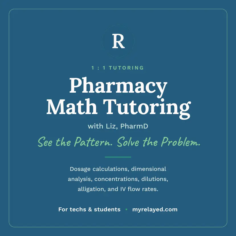 1:1 Pharmacy Tutoring (60 minutes)