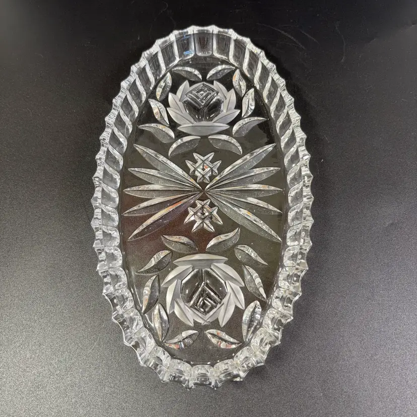 Vintage Cut Glass Relish Tray