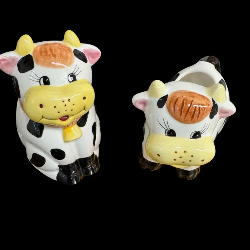 Cow Creamer And Sugar Set