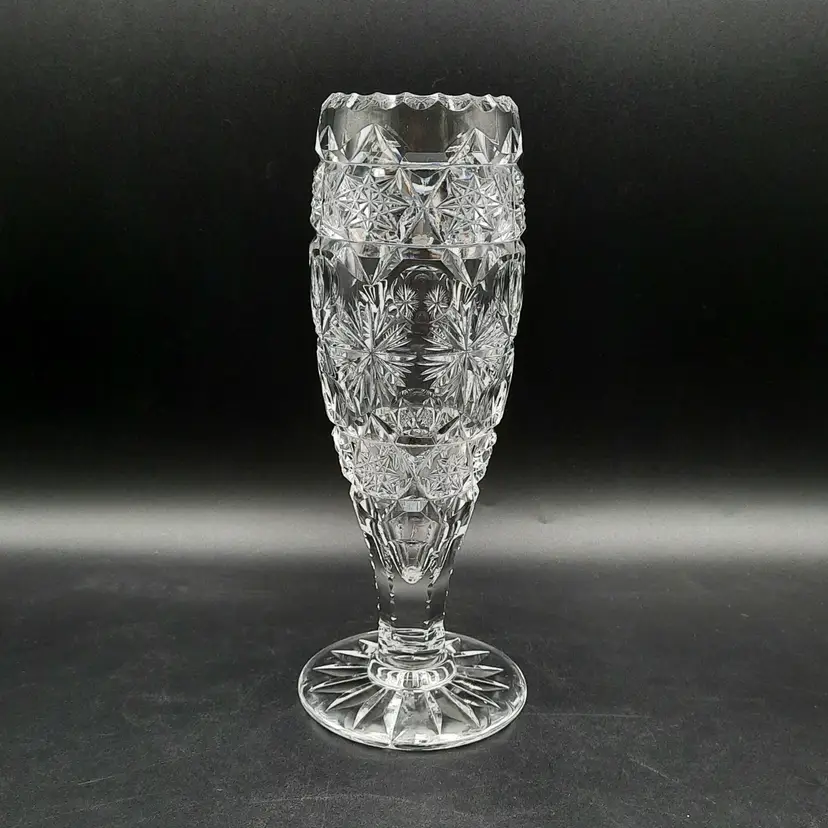 P&B Pitkin Brooks Cut Crystal Vase