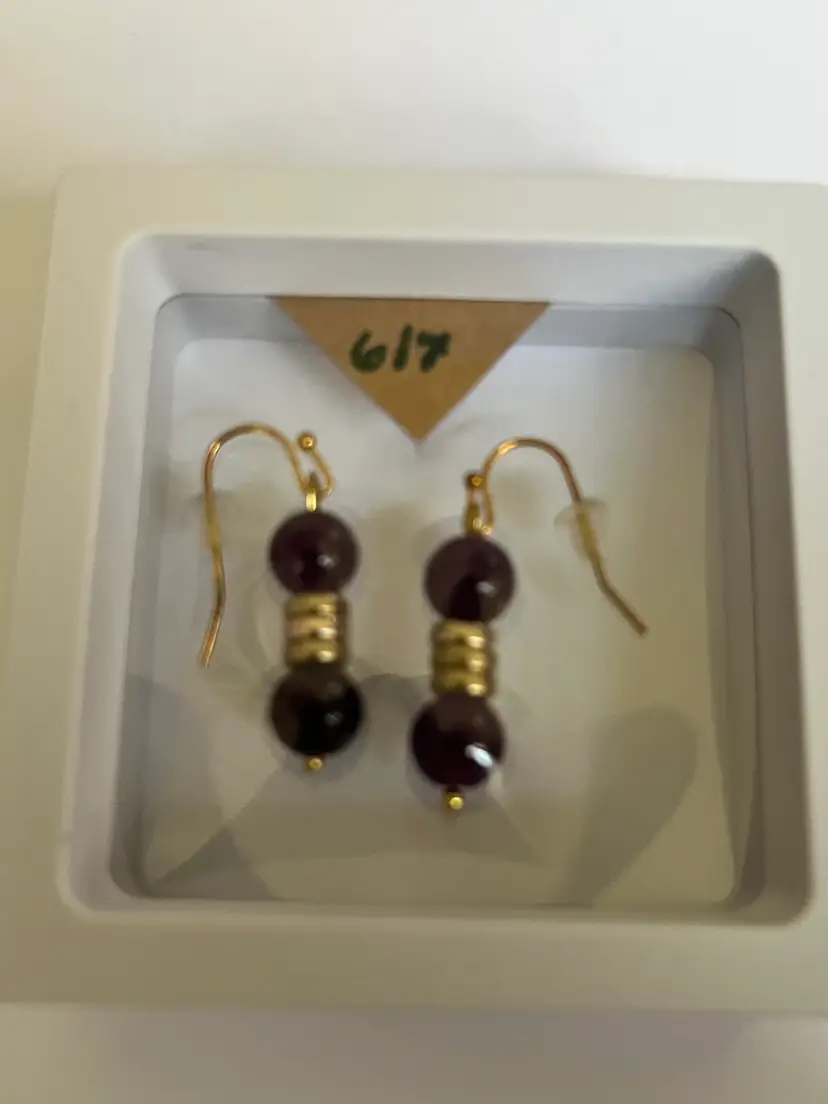 #617E1 Handcrafted Natural Stone Earrings