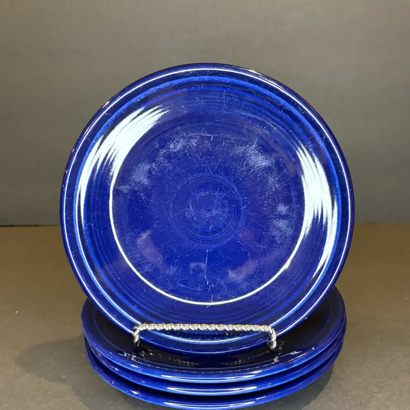 Fiestaware Plates In Navy Set Of 4