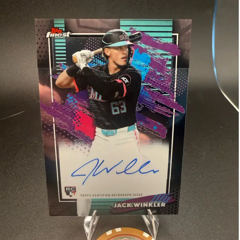 Jack Winkler RC Auto 2026 Topps Finest Miami Marlins