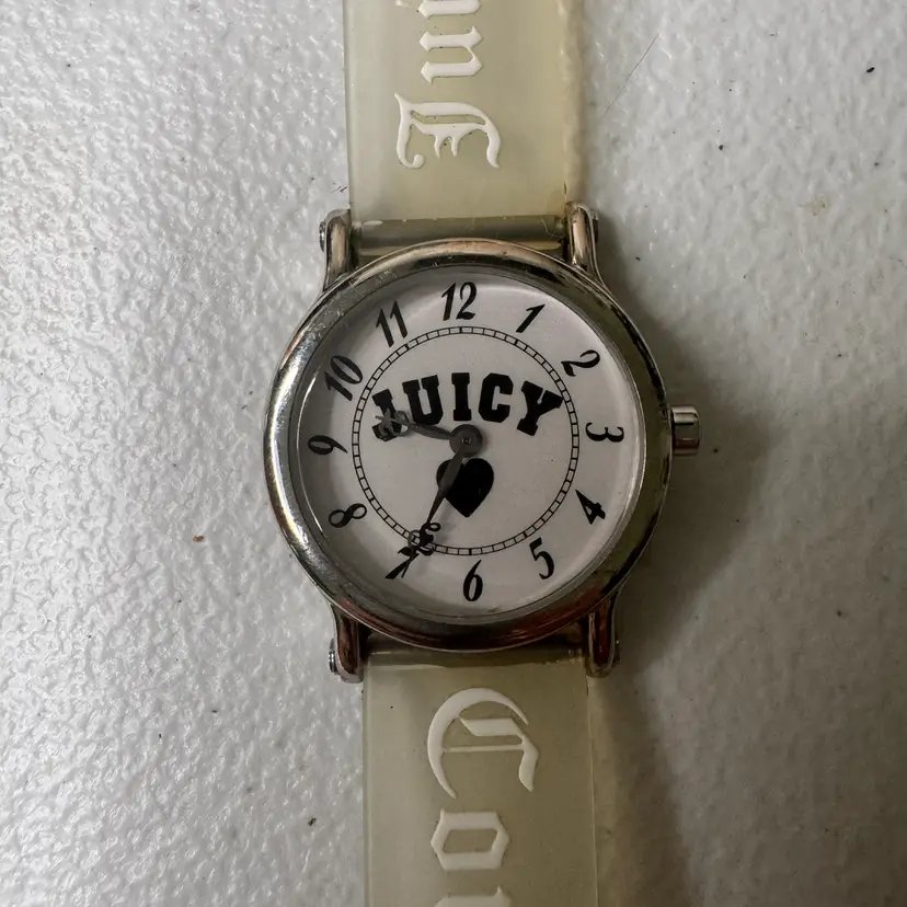 Juicy Couture Stainless Steel Watch Jelly Band New Battery Working