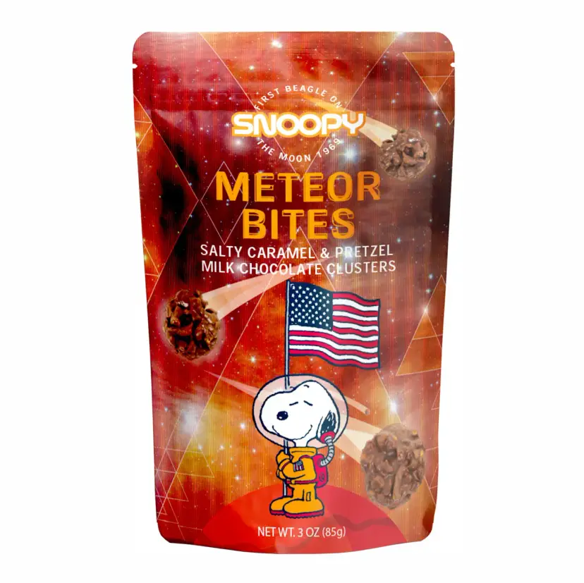 Space Peanuts Snoopy Meteor Bites Salted Caramel & Pretzel Bites Bag