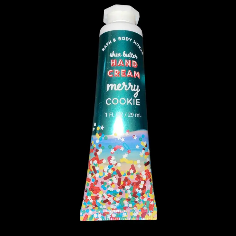 #02- Bath And Body Works ONE 1 Oz New Old Stock Hand Cream- Merry Cookie