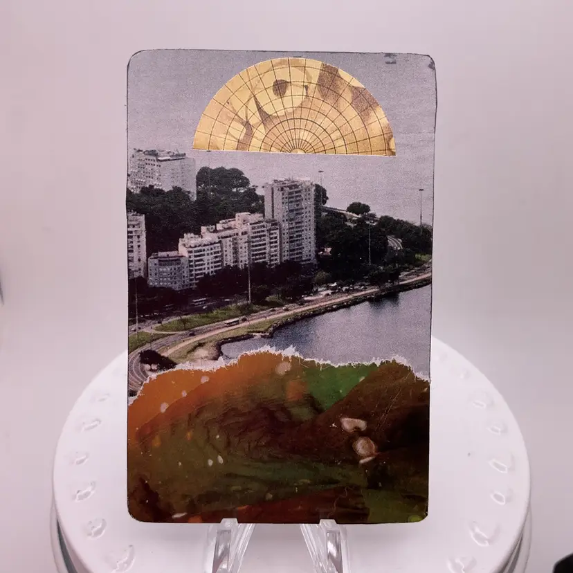 Made by Me! Mini Collage "Elsewhere" on a Playing Card