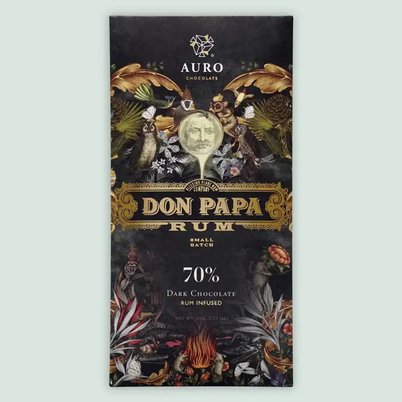 Auro x Don Papa Dark Chocolate w/ Rum 70% Chocolate Bar