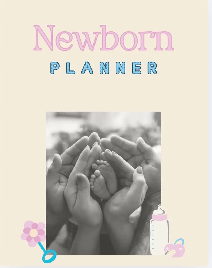 Girl Newborn Planner & Keepsake Journal Book 65 pages Digital Download