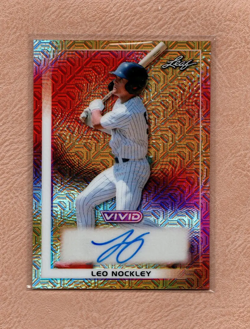 Leo Nockley 2026 Leaf Vivid #BA-LN1 Red #/5 Auto 2027 Prospect