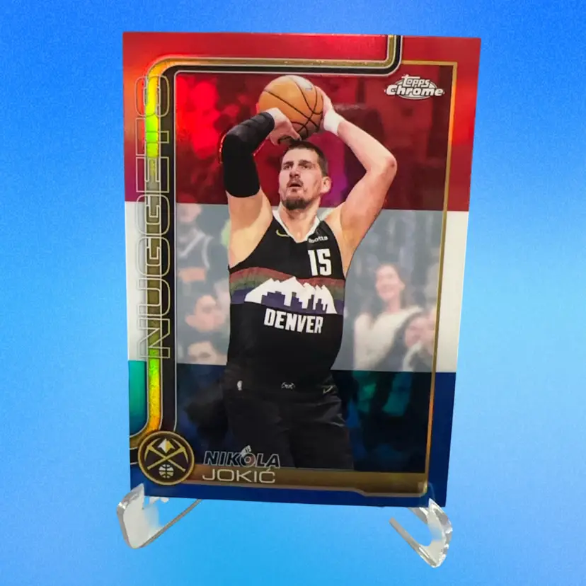 Nikola Jokic Chrome Update RWB Refractor Denver Nuggets