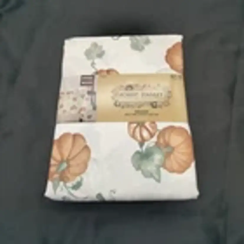 Robert Stanley Fall Signature Collection Tablecloth 60 in X 104 Pumpkins Vines
