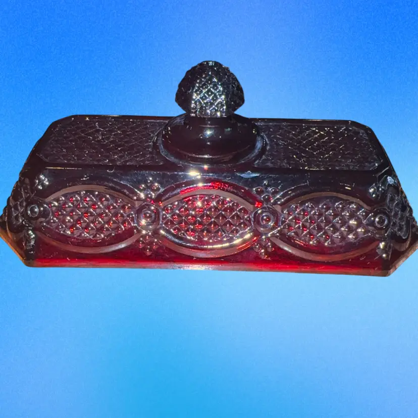 Avon Ruby Red  Butter Dish Lid Only