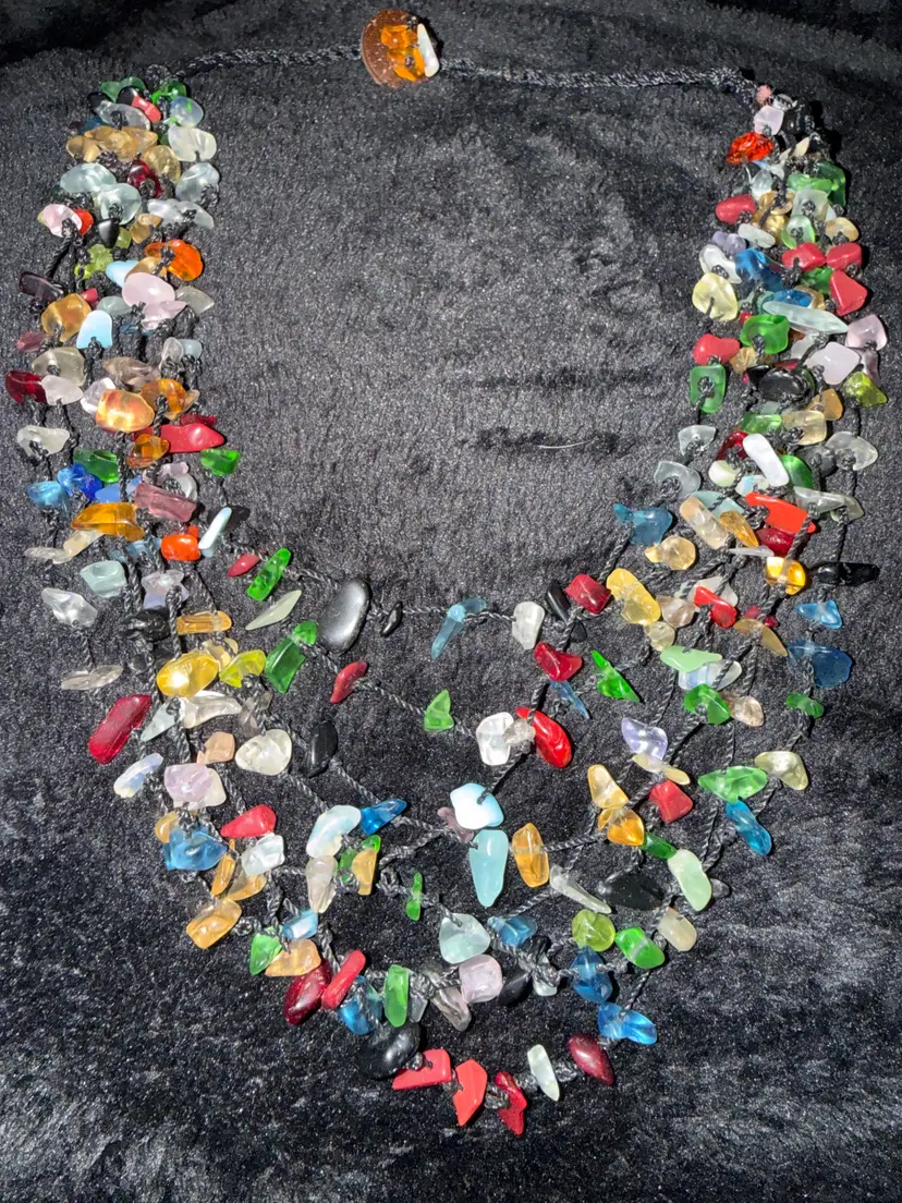 Colorful Gemstone Chip Necklace