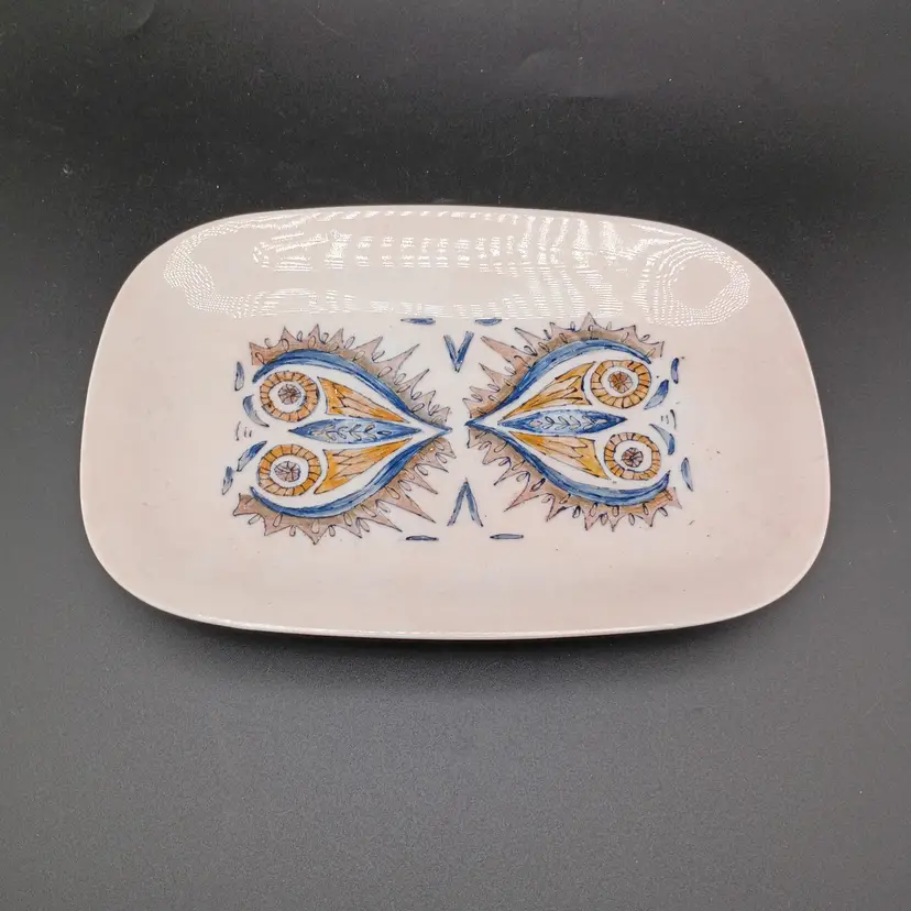 Signed piece of Swiss? ceramics with a stylized owl motif