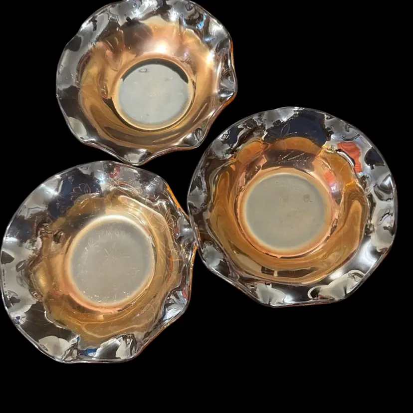 003 Floragold Louisa Marigold Carnival Glass Bowls
