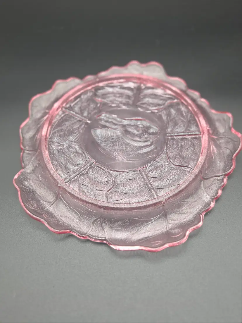 LE Smith pink bunny plate