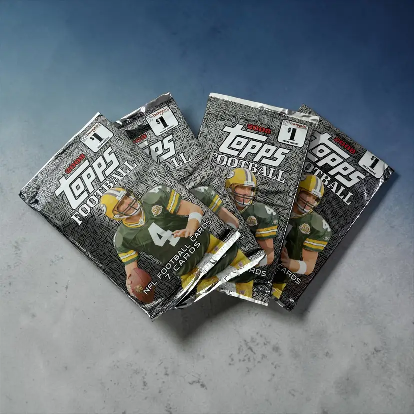 4 2008 Topps Football  7-card Hobby Packs Sealed