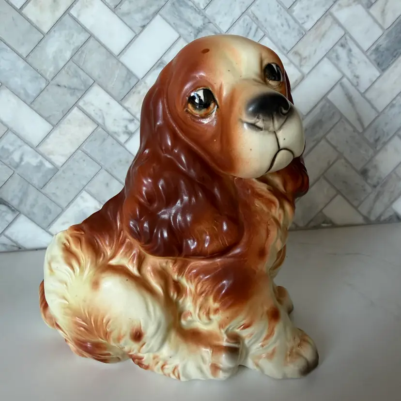 vintage Napcoware ceramic Cocker Spaniel dog planter.