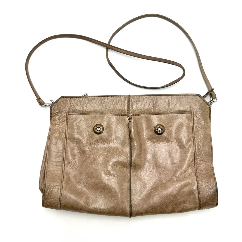 Hobo International Tan Leather Crossbody Bag Purse 12x8”