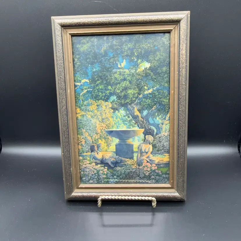 🐞 Antique 1926 Maxfield Parrish "Reveries" Framed Art Print