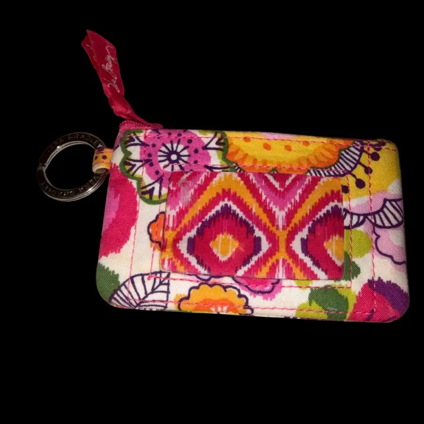 Vera Bradley  Zip ID Case Pink Multi Color