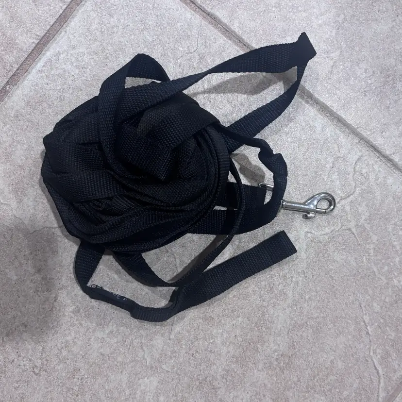 Extra Long Black Training Leash