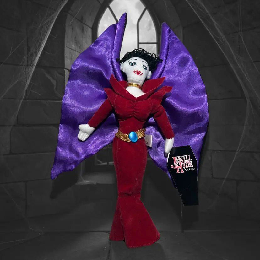 VTG Eerie World Dreadmina Coven Jekyll & Hyde Club Plush 1999 Halloween Vamp NWT