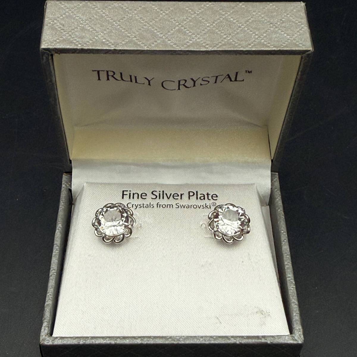 Niknax · Truly Crystal Brand Swarovski Fine Silver Plate Crystal ...