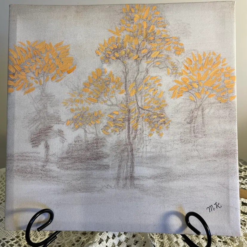Fall Leaves On PVC canvas